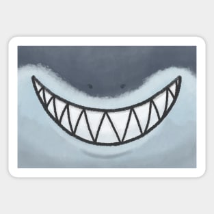 Great White Shark Smile Mask! Sticker